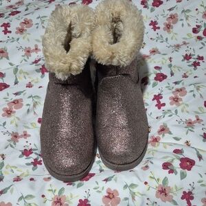 Cat & Jack Glittery Pink Kids Boots